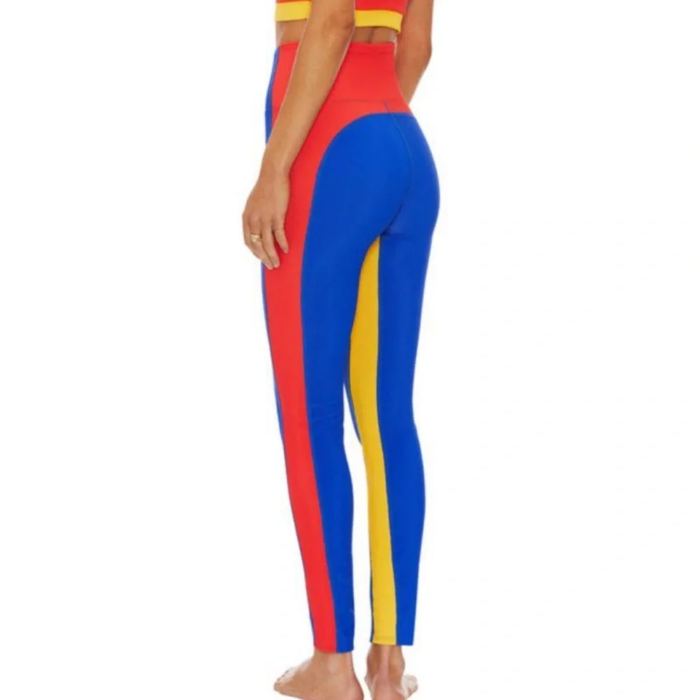 NWOT Beach Riot Colorblock Full Length Ribbed High Rise Leggings - Picture 3 of 5